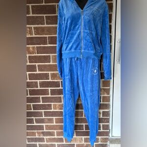 • Juicy Couture x Forever 21 Sky Blue Velour Tracksuit Set